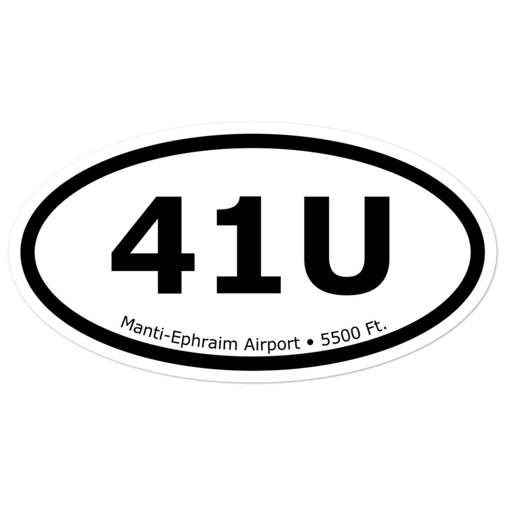 Manti-Ephraim Airport (K41U) Oval Sticker 