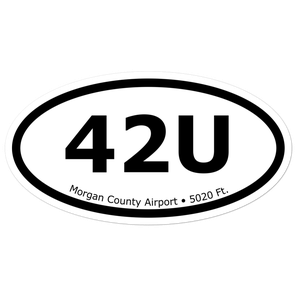 Morgan County Airport (K42U) Oval Sticker