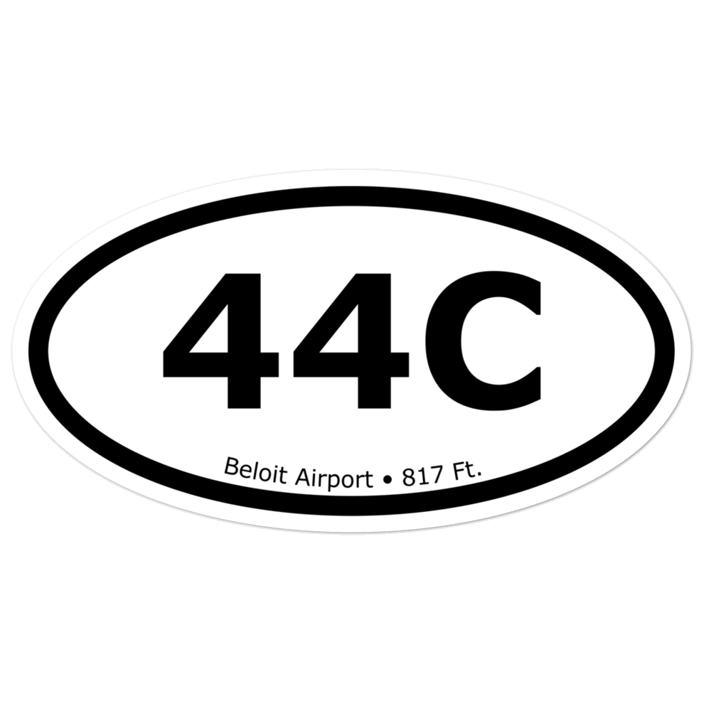 Beloit Airport (K44C) Oval Sticker 