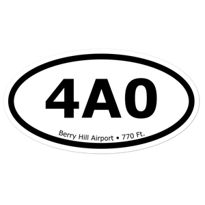 Berry Hill Airport (K4A0) Oval Sticker