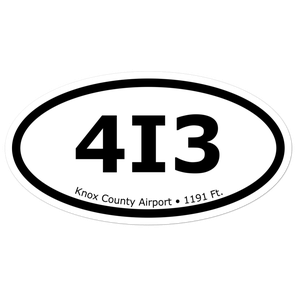 Knox County Airport (K4I3) Oval Sticker