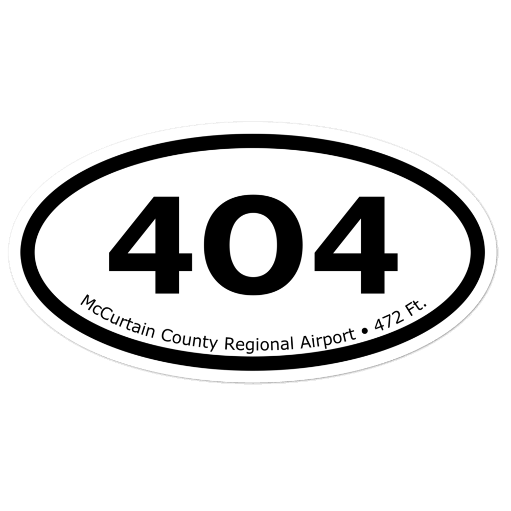 McCurtain County Regional Airport (K4O4) Oval Sticker 