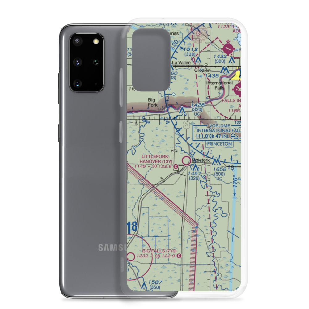 Littlefork Muni/Hanover Airport (13Y) VFR Sectional Samsung Case Samsung Galaxy S20 Plus model shown