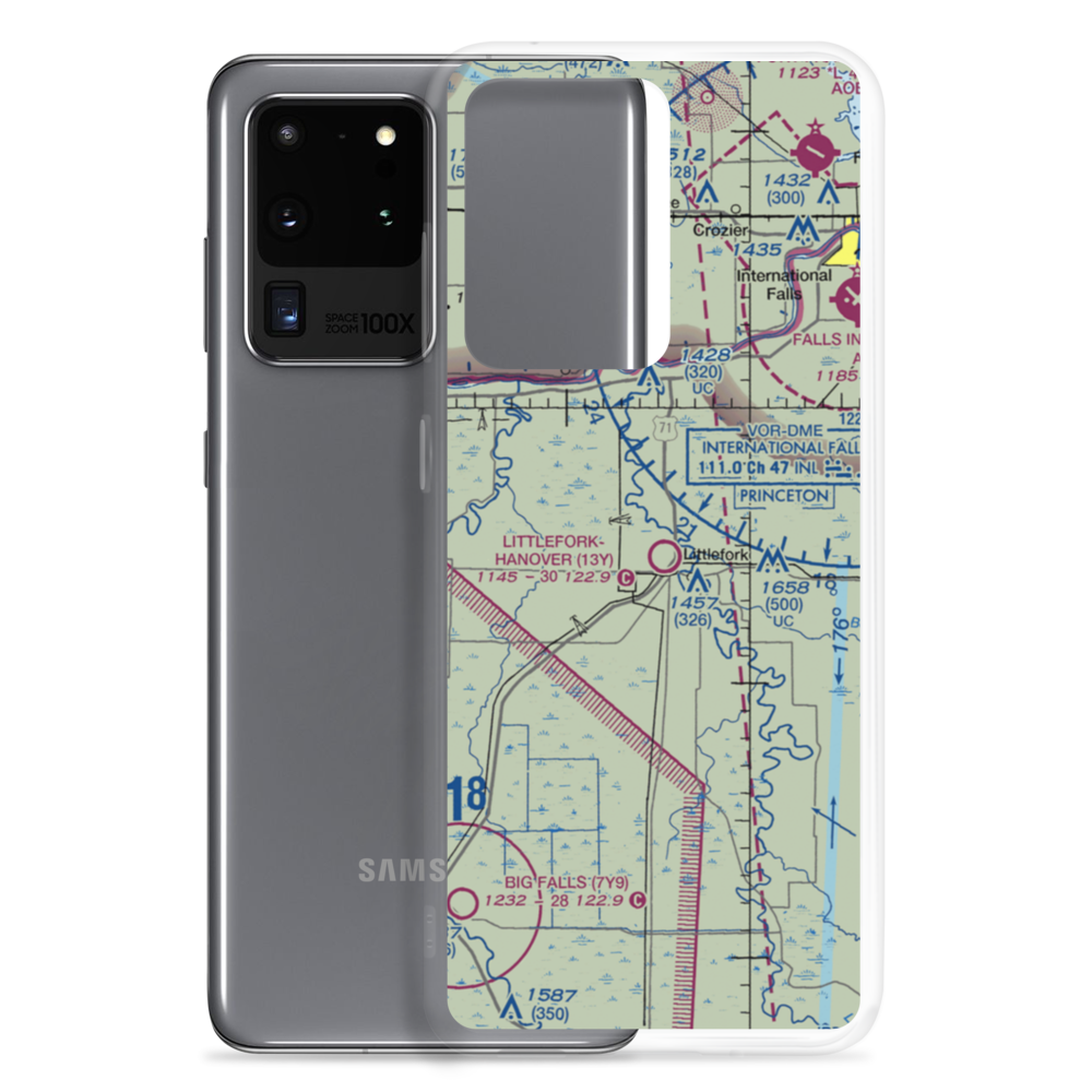Littlefork Muni/Hanover Airport (13Y) VFR Sectional Samsung Case Samsung Galaxy S20 Ultra model shown
