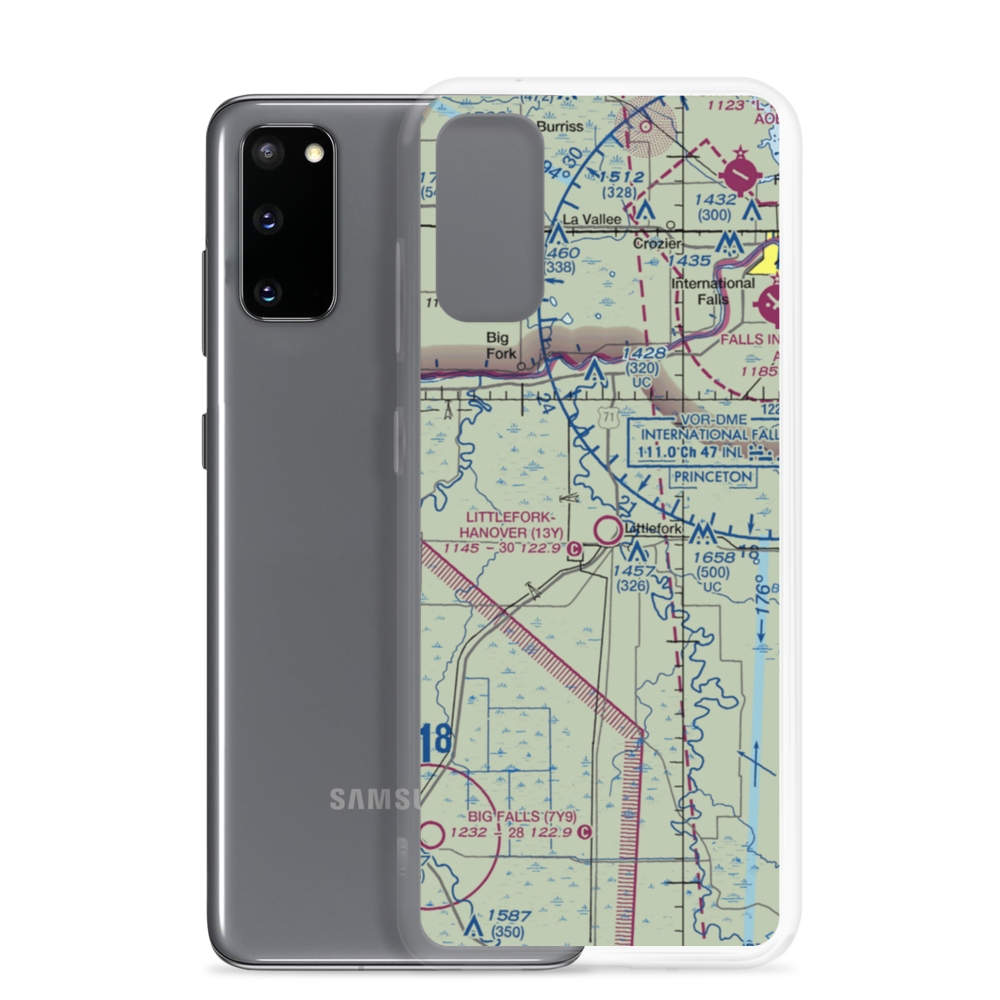 Littlefork Muni/Hanover Airport (13Y) VFR Sectional Samsung Case Samsung Galaxy S20 model shown