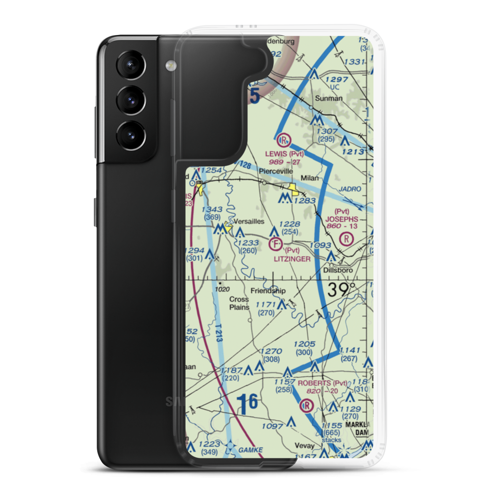 Litzinger Ultralightport (IG04) VFR Sectional Samsung Case Samsung Galaxy S21 Plus model shown