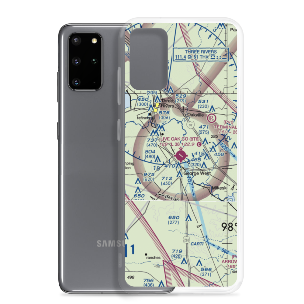Live Oak County Airport (8T6) VFR Sectional Samsung Case Samsung Galaxy S20 Plus model shown