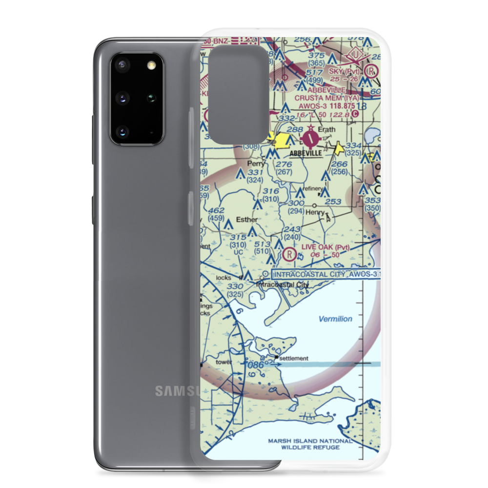 Live Oak Landing Strip (LA60) VFR Sectional Samsung Case Samsung Galaxy S20 Plus model shown