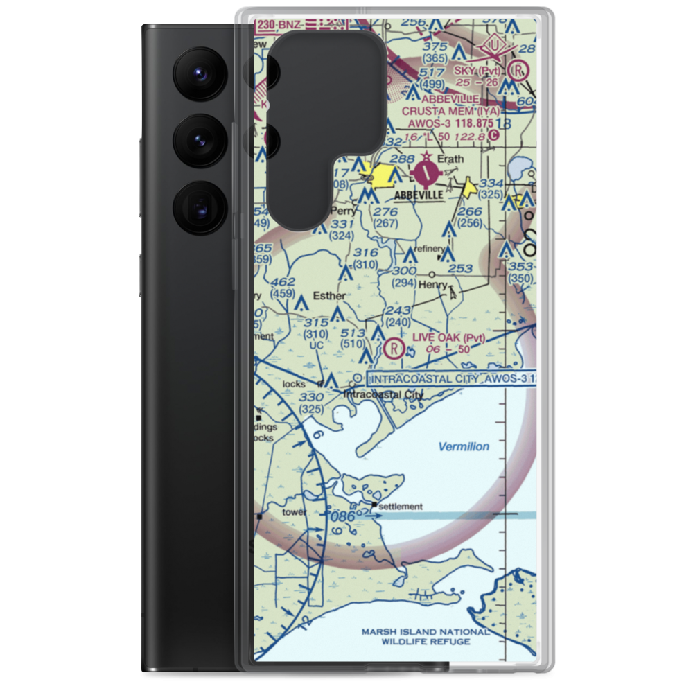 Live Oak Landing Strip (LA60) VFR Sectional Samsung Case Samsung Galaxy S22 Ultra model shown