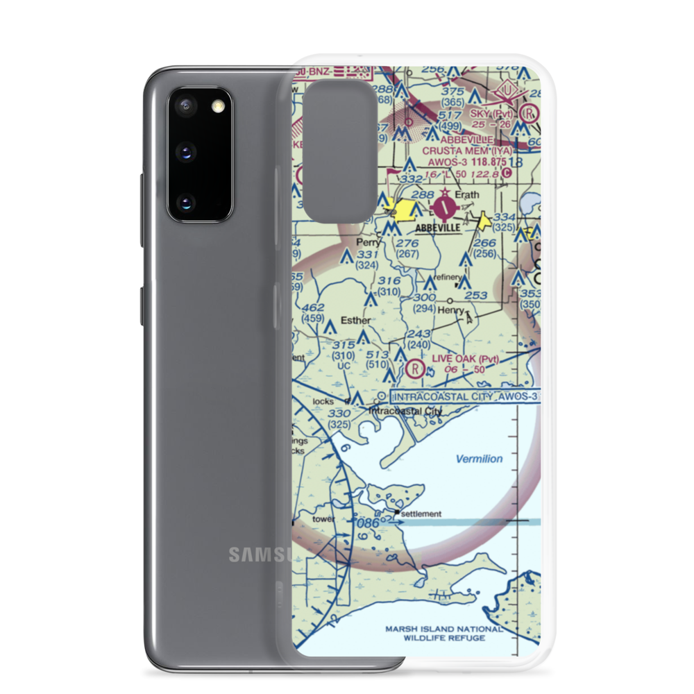 Live Oak Landing Strip (LA60) VFR Sectional Samsung Case Samsung Galaxy S20 model shown
