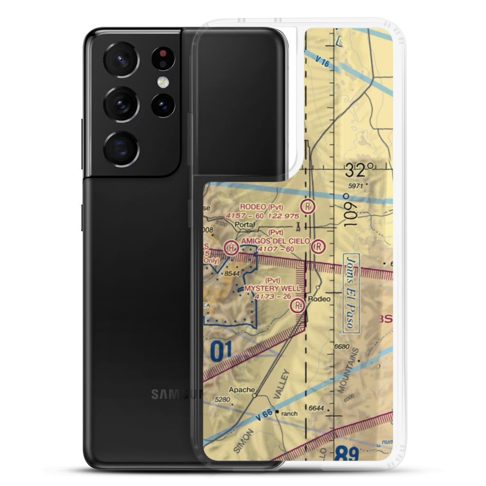 Lizzy Lizard Airport (8AZ5) VFR Sectional Samsung Case Samsung Galaxy S21 Ultra model shown