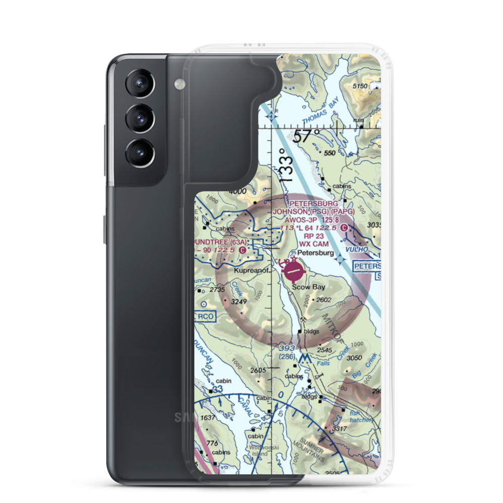 Lloyd R. Roundtree Seaplane Facility Seaplane Base (63A) VFR Sectional Samsung Case Samsung Galaxy S21 model shown