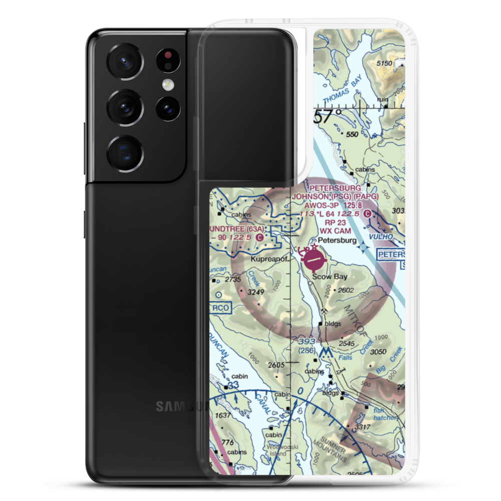 Lloyd R. Roundtree Seaplane Facility Seaplane Base (63A) VFR Sectional Samsung Case Samsung Galaxy S21 Ultra model shown