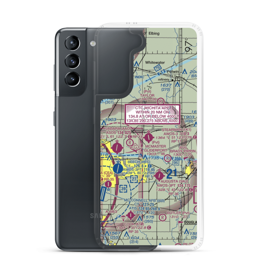 Lloyd Stearman Field (1K1) VFR Sectional Samsung Case Samsung Galaxy S21 model shown