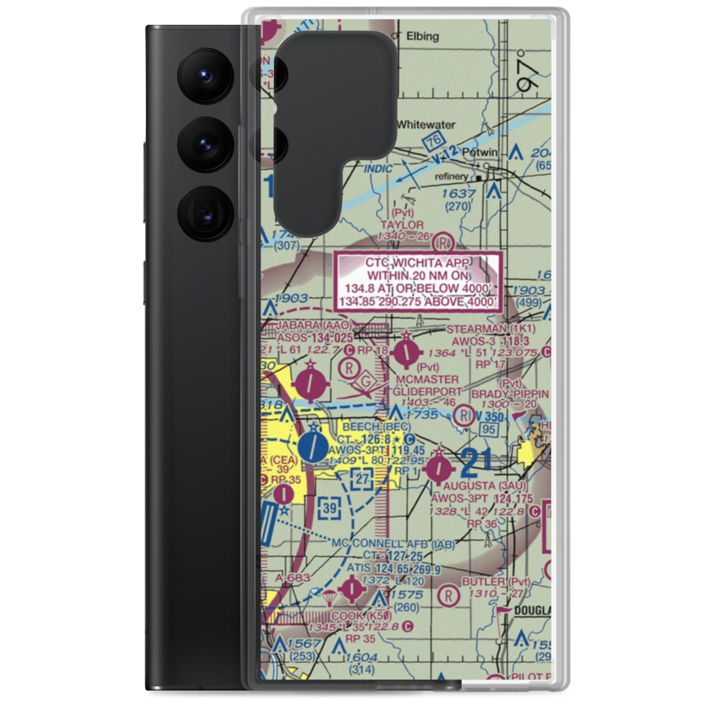 Lloyd Stearman Field (1K1) VFR Sectional Samsung Case Samsung Galaxy S22 Ultra model shown