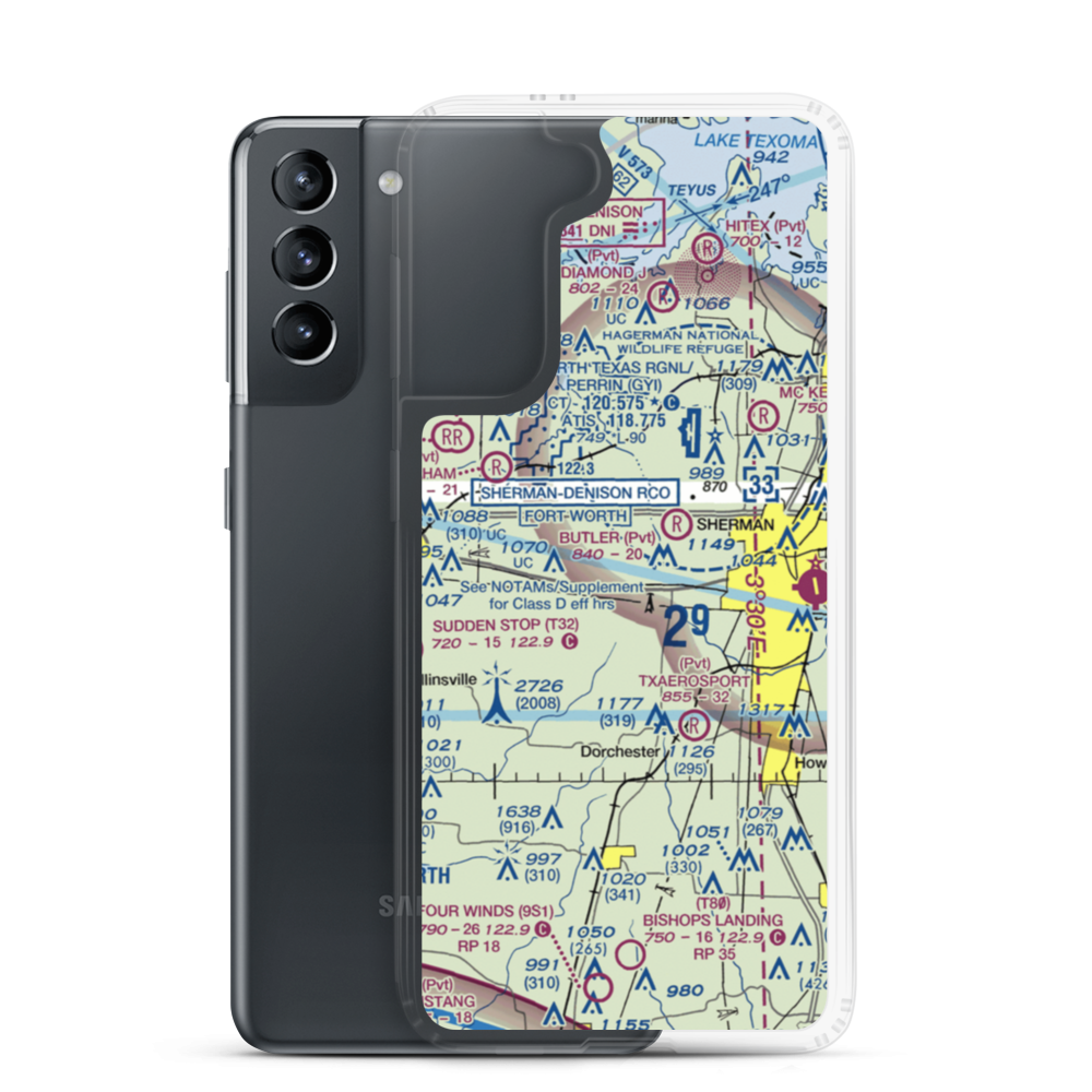 Lm Ranch Airport (TA93) VFR Sectional Samsung Case Samsung Galaxy S21 model shown