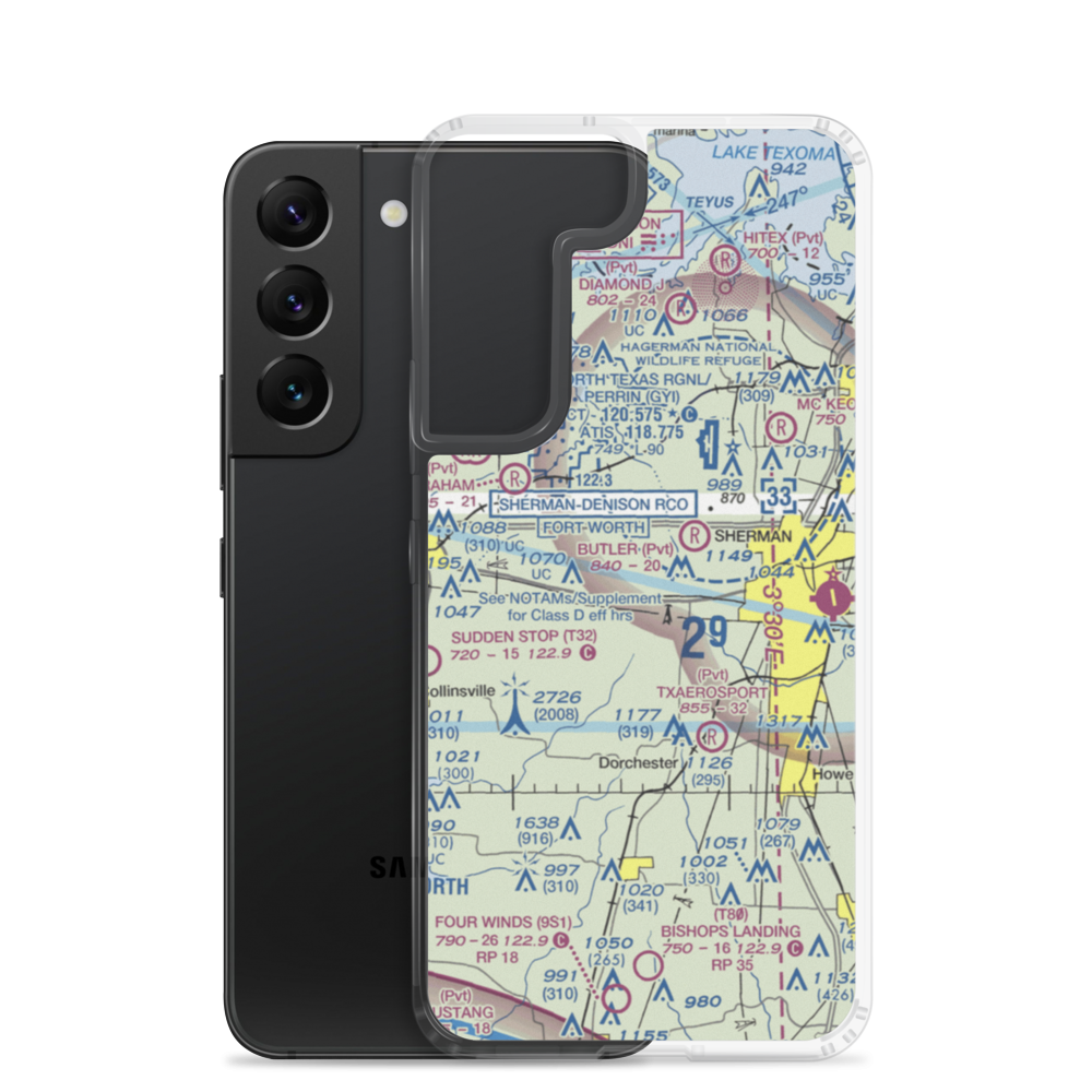 Lm Ranch Airport (TA93) VFR Sectional Samsung Case Samsung Galaxy S22 model shown