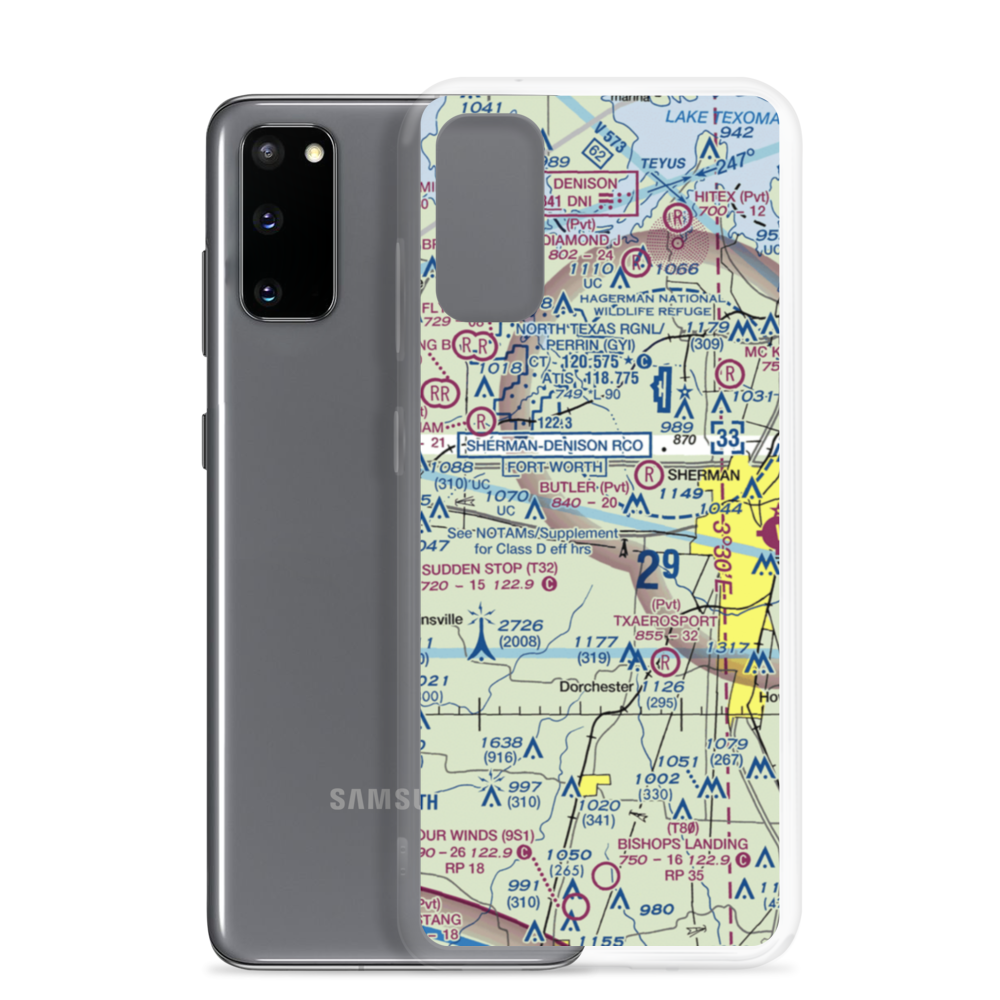 Lm Ranch Airport (TA93) VFR Sectional Samsung Case Samsung Galaxy S20 model shown