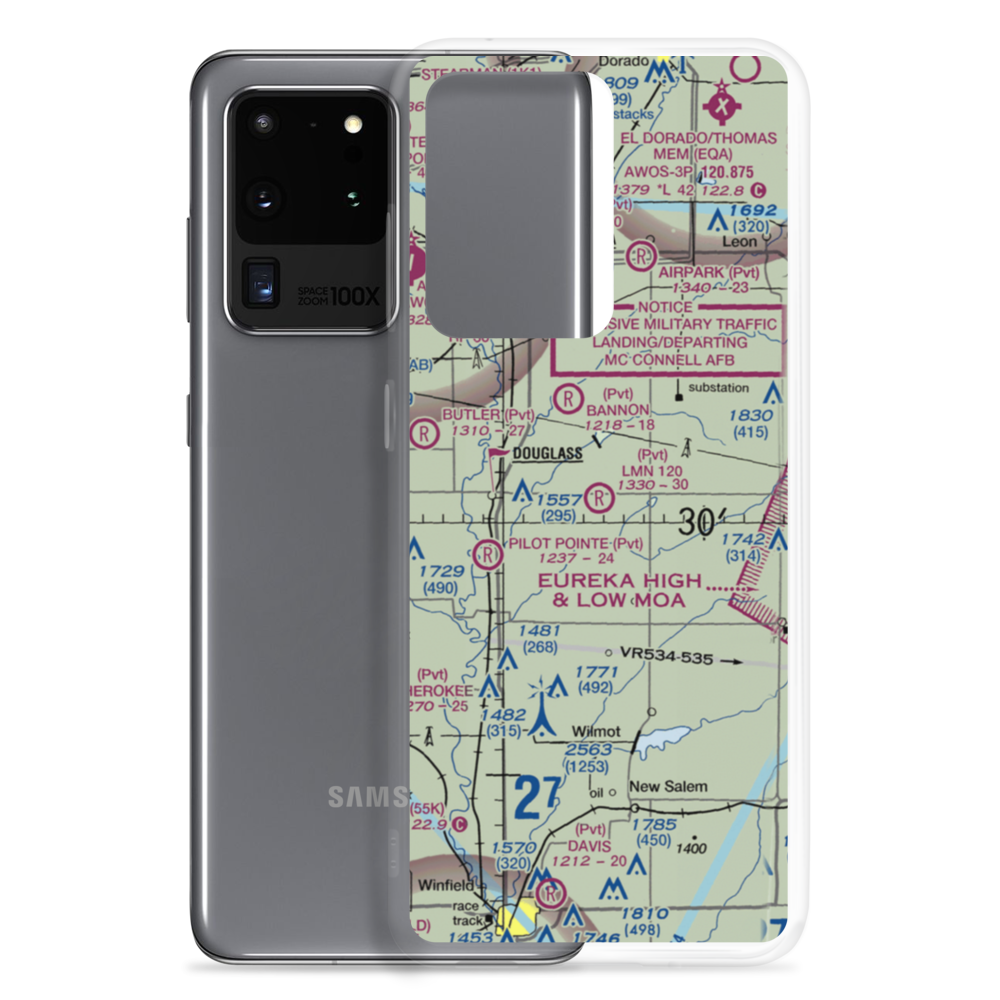 Lmn 120 Airport (0KS9) VFR Sectional Samsung Case Samsung Galaxy S20 Ultra model shown