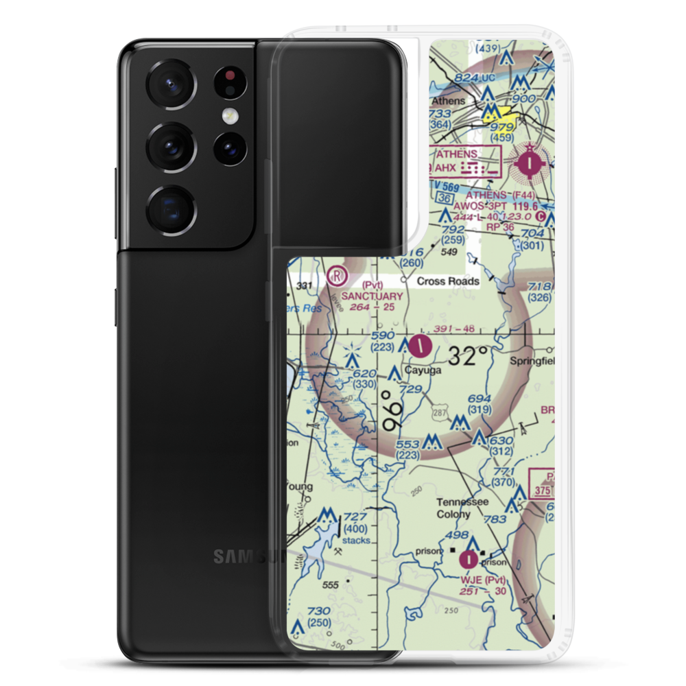 Lochridge Ranch Airport (TX25) VFR Sectional Samsung Case Samsung Galaxy S21 Ultra model shown