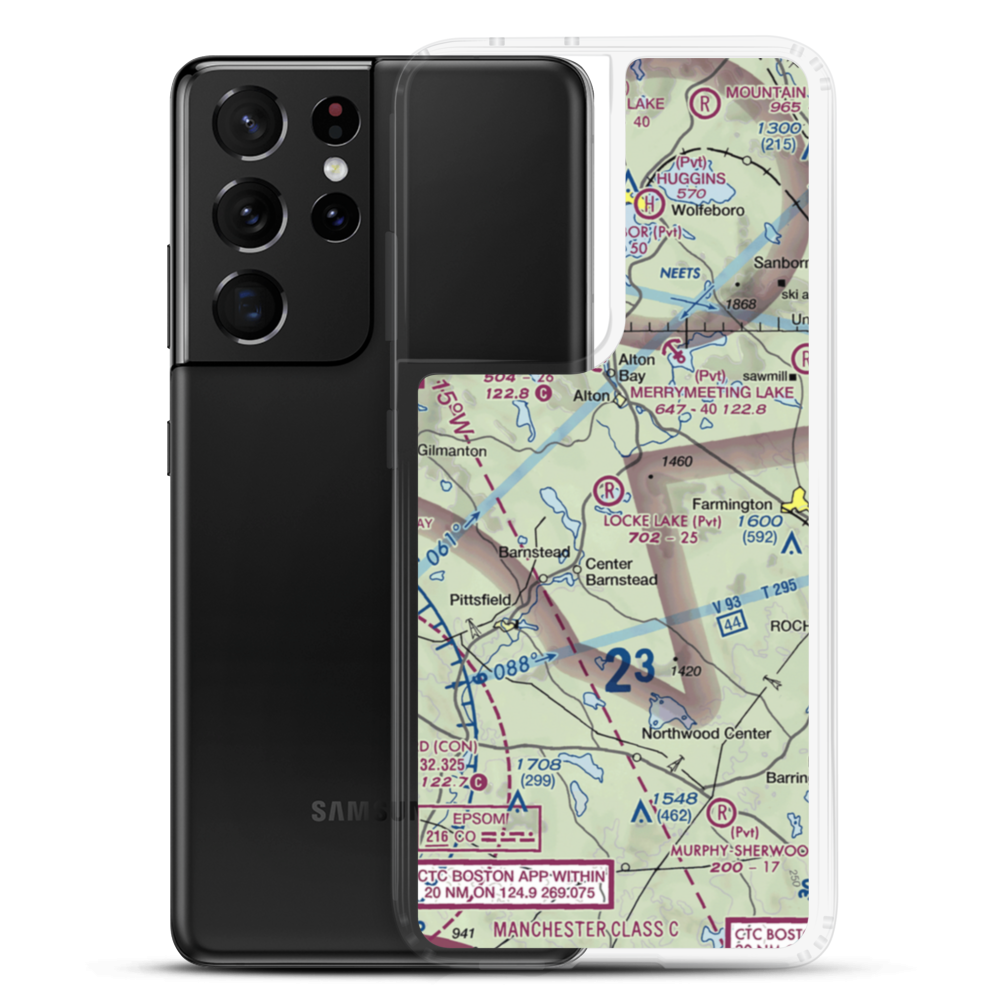 Locke Lake Airport (NH15) VFR Sectional Samsung Case Samsung Galaxy S21 Ultra model shown