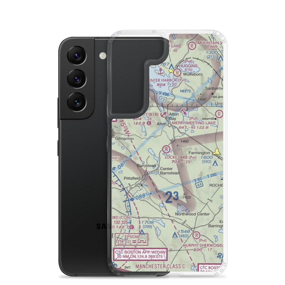 Locke Lake Airport (NH15) VFR Sectional Samsung Case Samsung Galaxy S22 model shown