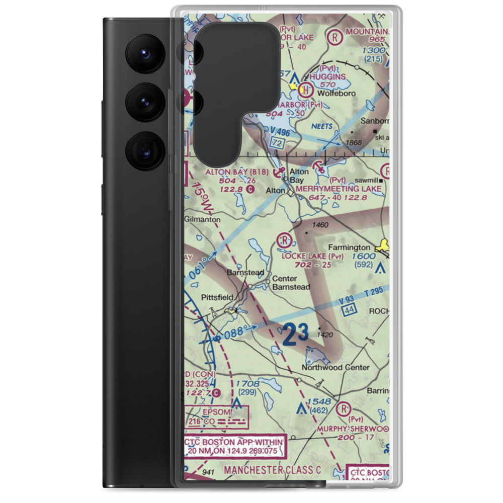 Locke Lake Airport (NH15) VFR Sectional Samsung Case Samsung Galaxy S22 Ultra model shown