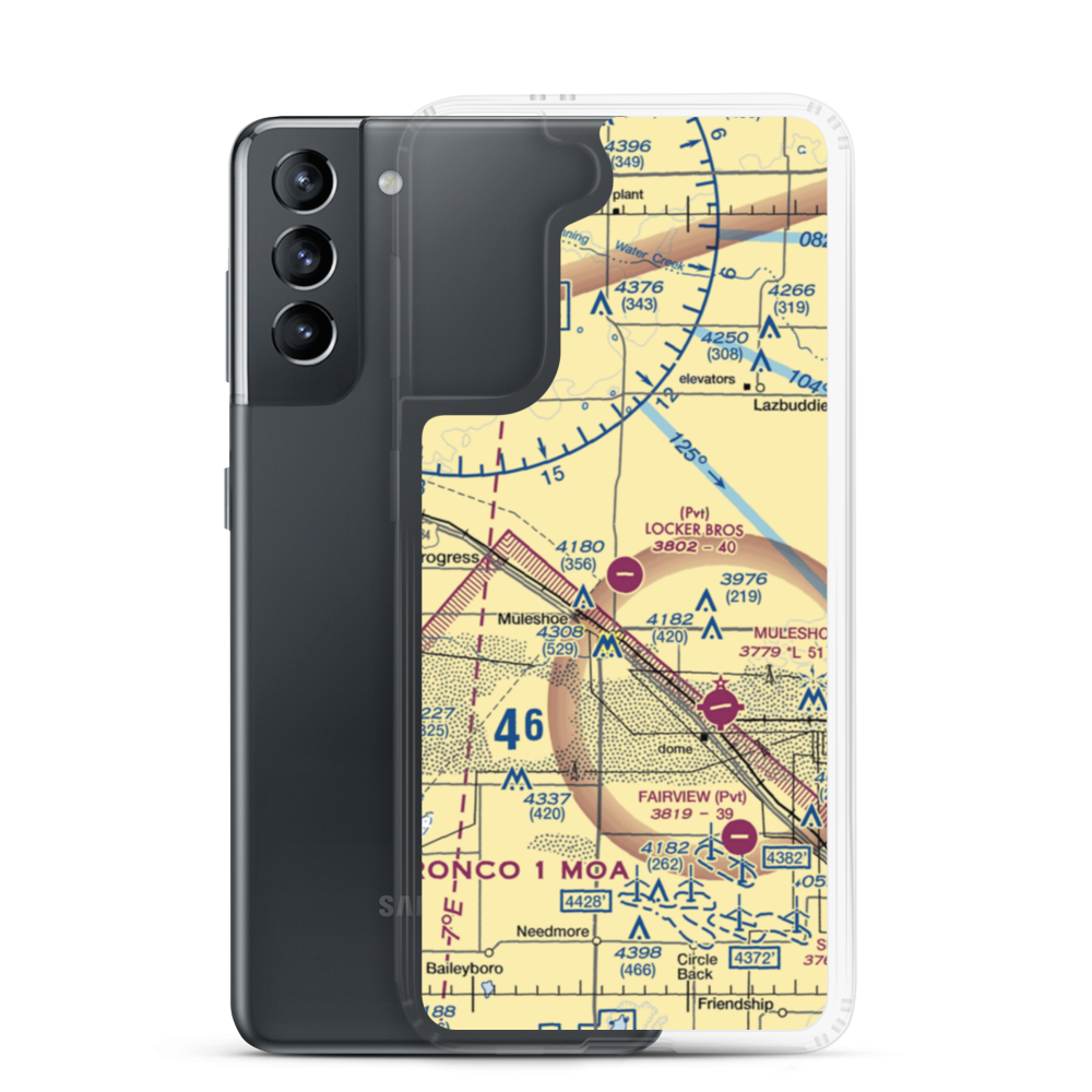 Locker Brothers Airport (1TE0) VFR Sectional Samsung Case Samsung Galaxy S21 model shown