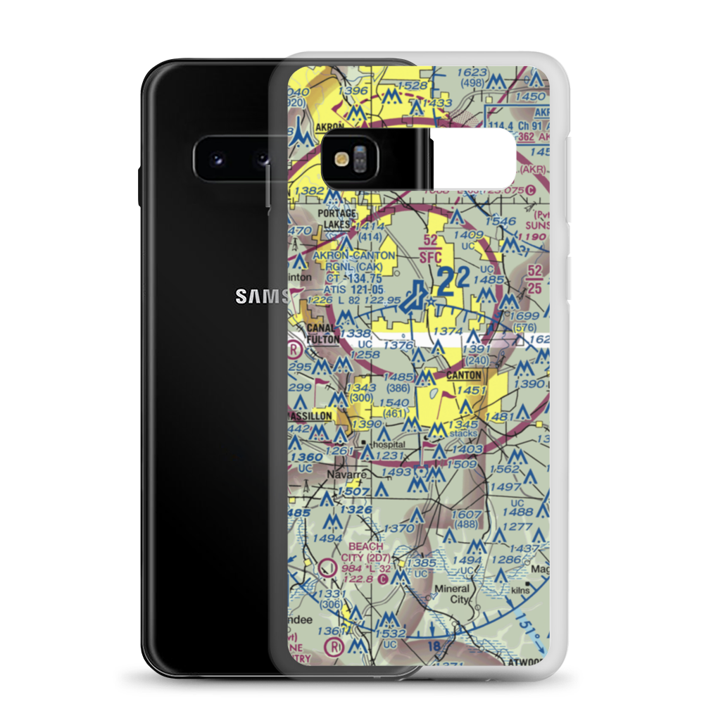 Lockeridge Airport (OI58) VFR Sectional Samsung Case Samsung Galaxy S10 model shown