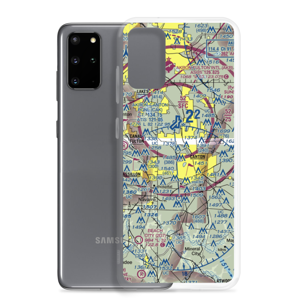 Lockeridge Airport (OI58) VFR Sectional Samsung Case Samsung Galaxy S20 Plus model shown