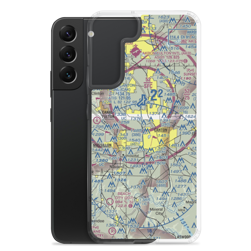 Lockeridge Airport (OI58) VFR Sectional Samsung Case Samsung Galaxy S22 Plus model shown