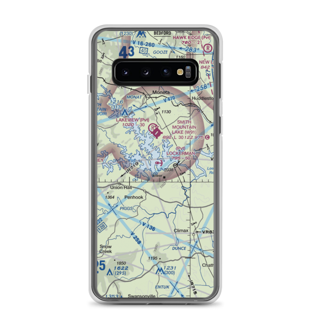 Lockerman Seaplane Base (VA48) VFR Sectional Samsung Case Samsung Galaxy S10 model shown