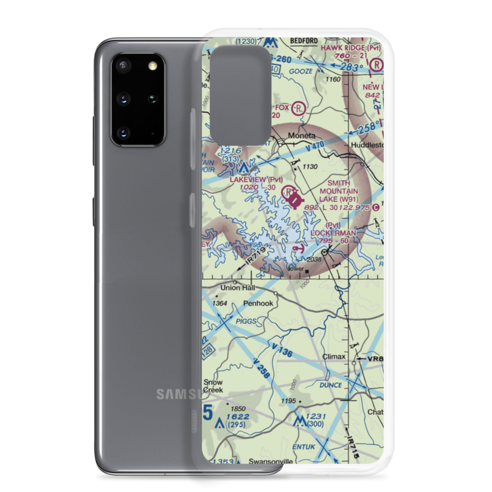 Lockerman Seaplane Base (VA48) VFR Sectional Samsung Case Samsung Galaxy S20 Plus model shown