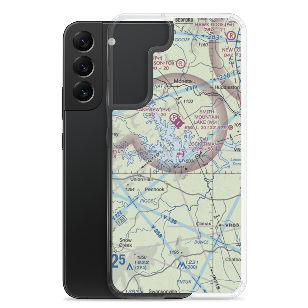 Lockerman Seaplane Base (VA48) VFR Sectional Samsung Case Samsung Galaxy S22 Plus model shown