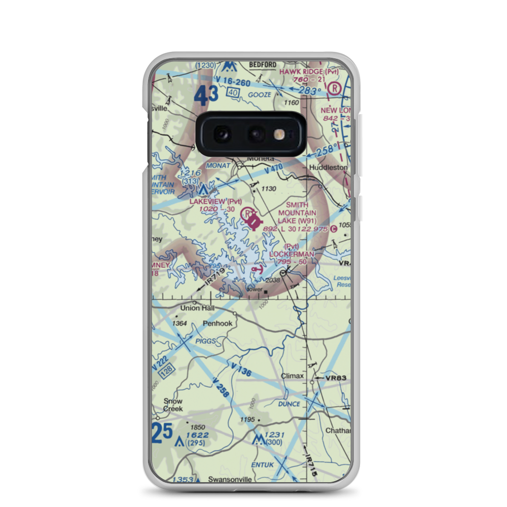 Lockerman Seaplane Base (VA48) VFR Sectional Samsung Case Samsung Galaxy S10e model shown