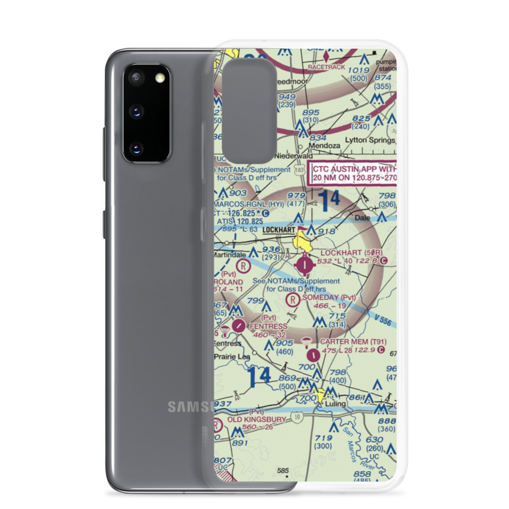 Lockhart Municipal Airport (50R) VFR Sectional Samsung Case Samsung Galaxy S20 model shown