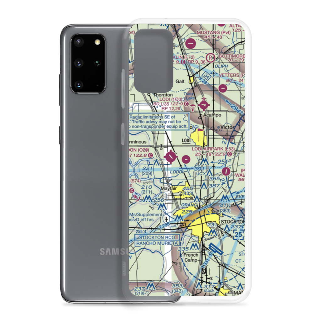 Lodi Airpark (L53) VFR Sectional Samsung Case Samsung Galaxy S20 Plus model shown