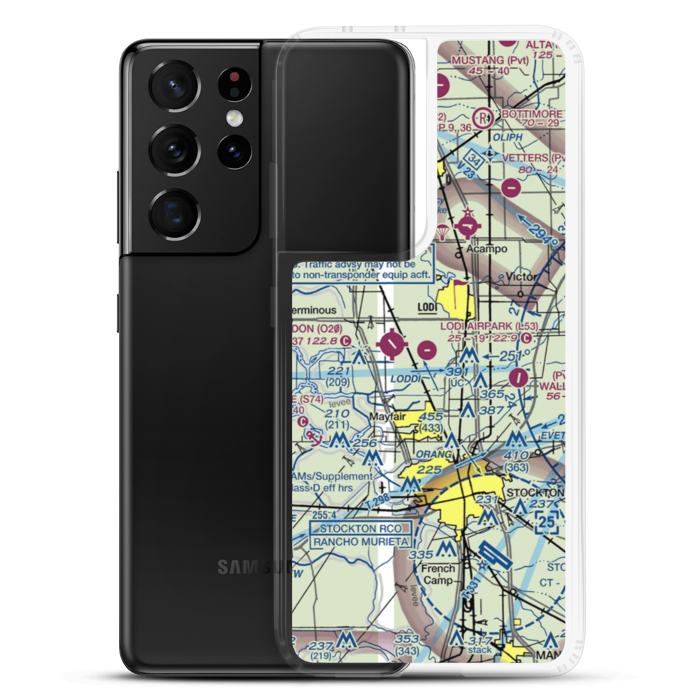 Lodi Airpark (L53) VFR Sectional Samsung Case Samsung Galaxy S21 Ultra model shown
