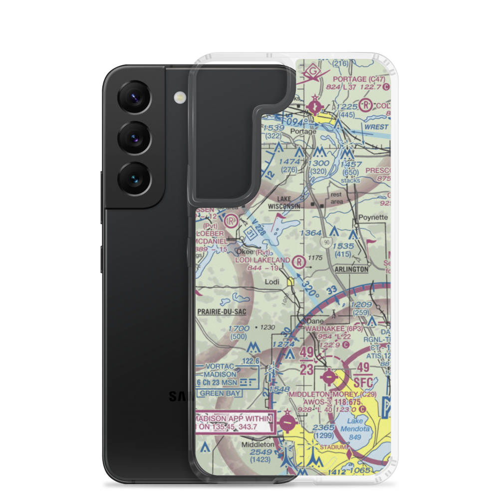Lodi Lakeland Airport (9WN5) VFR Sectional Samsung Case Samsung Galaxy S22 model shown