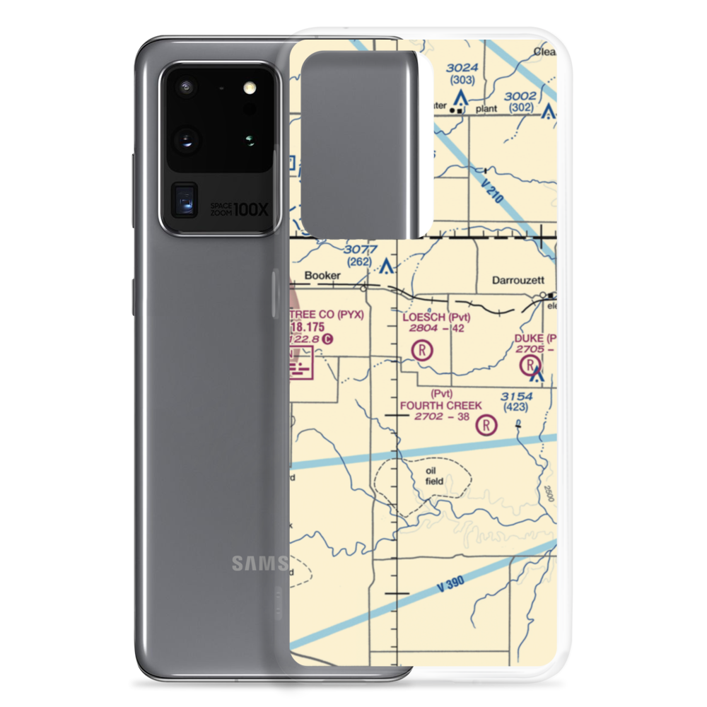 Loesch Ranch Airport (TS78) VFR Sectional Samsung Case Samsung Galaxy S20 Ultra model shown