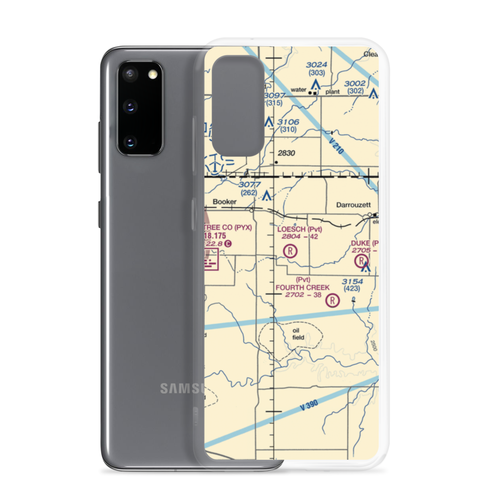 Loesch Ranch Airport (TS78) VFR Sectional Samsung Case Samsung Galaxy S20 model shown