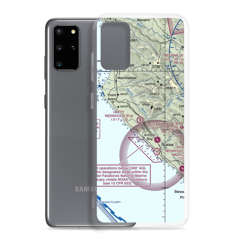 Lofty Redwoods Airport (53CL) VFR Sectional Samsung Case Samsung Galaxy S20 Plus model shown