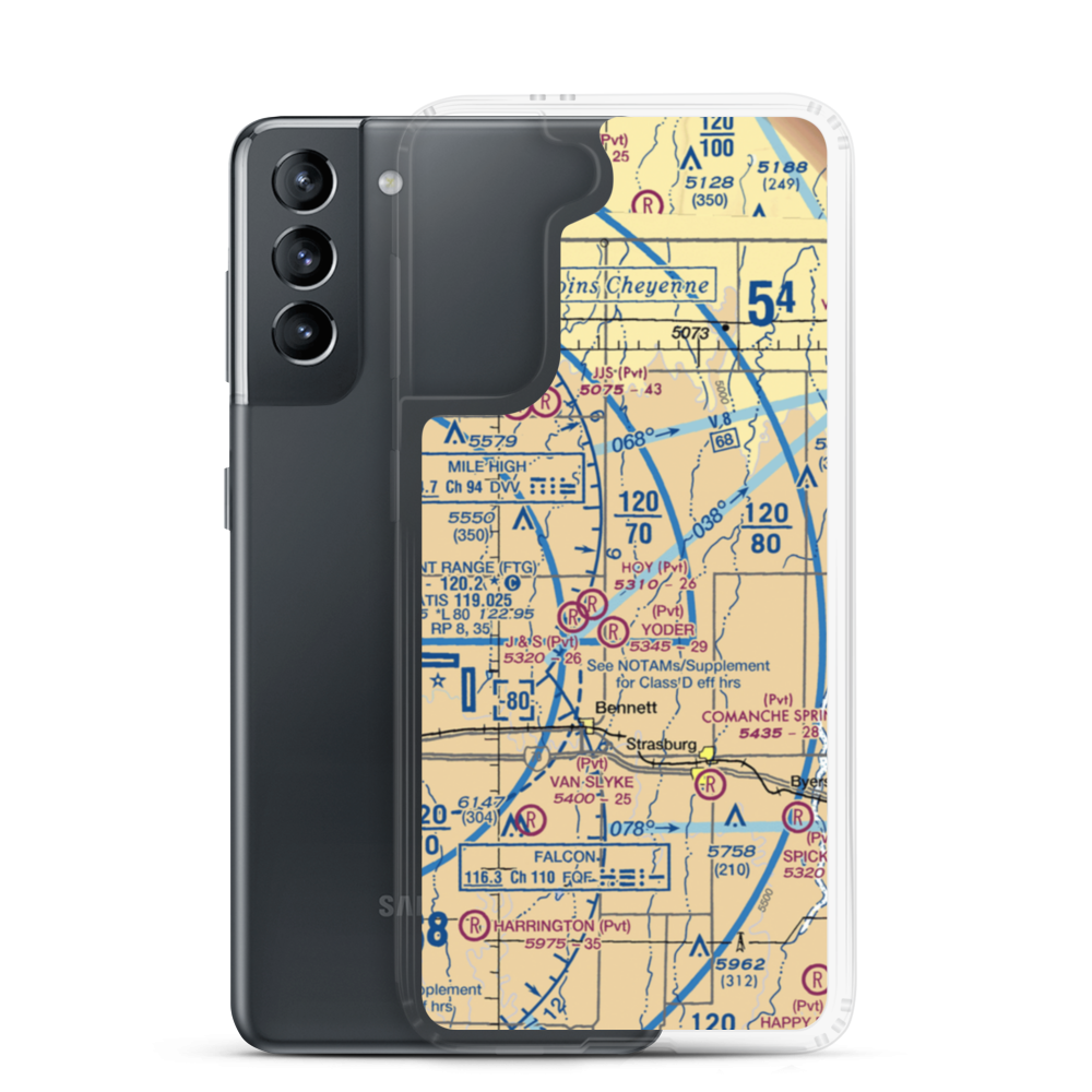Logan Airport (96CO) VFR Sectional Samsung Case Samsung Galaxy S21 model shown