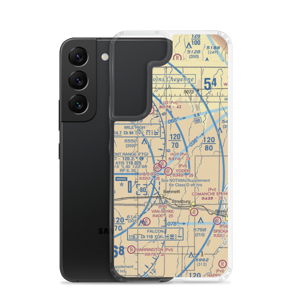Logan Airport (96CO) VFR Sectional Samsung Case Samsung Galaxy S22 model shown
