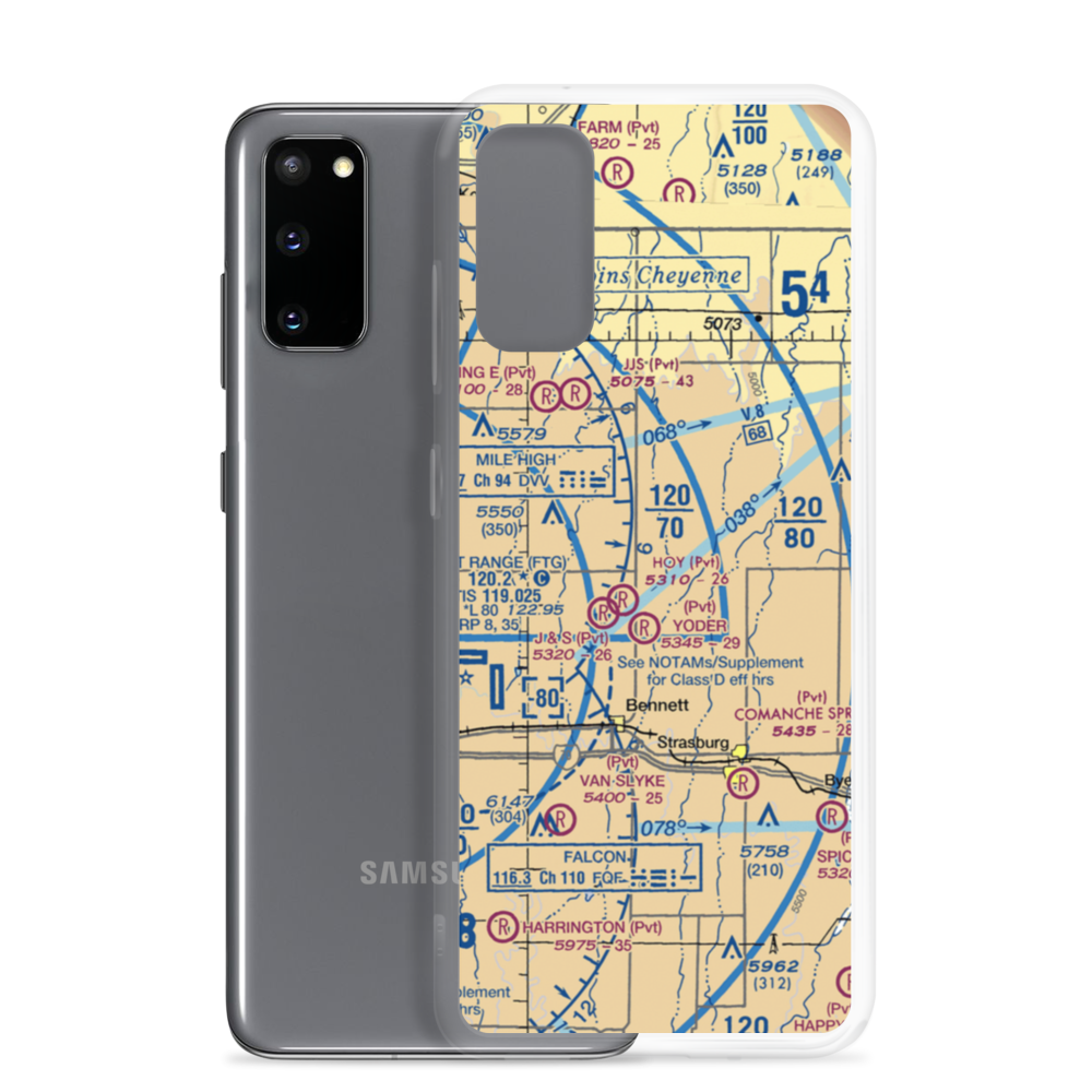 Logan Airport (96CO) VFR Sectional Samsung Case Samsung Galaxy S20 model shown