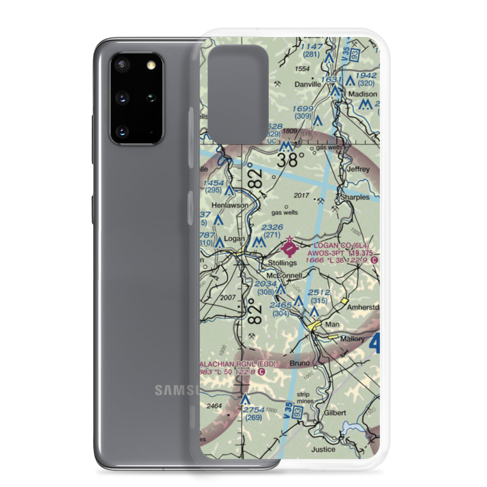 Logan County Airport (6L4) VFR Sectional Samsung Case Samsung Galaxy S20 Plus model shown