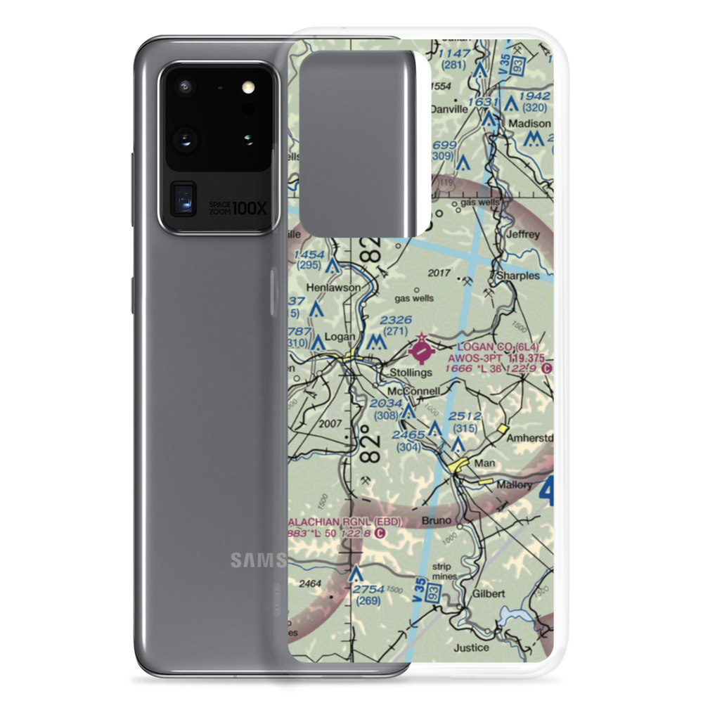 Logan County Airport (6L4) VFR Sectional Samsung Case Samsung Galaxy S20 Ultra model shown