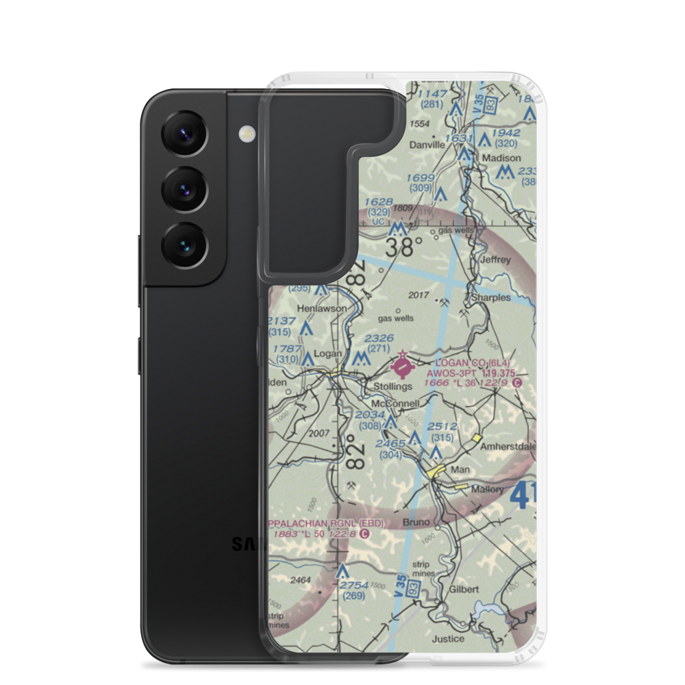 Logan County Airport (6L4) VFR Sectional Samsung Case Samsung Galaxy S22 model shown