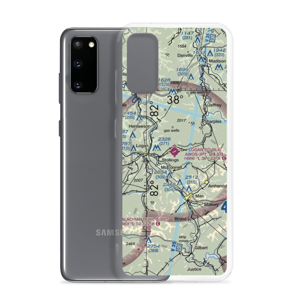 Logan County Airport (6L4) VFR Sectional Samsung Case Samsung Galaxy S20 model shown