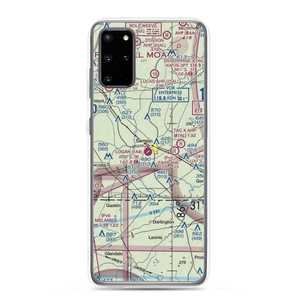 Logan Field (1A4) VFR Sectional Samsung Case Samsung Galaxy S20 Plus model shown